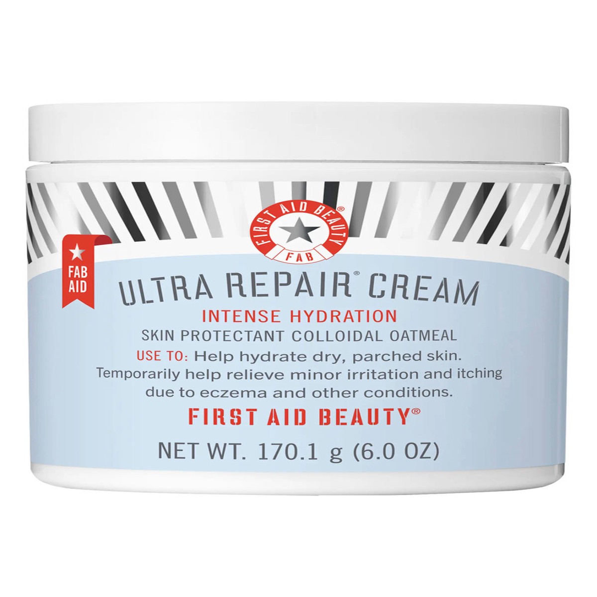 First Aid Beauty - Ultra Repair Cream Intense Hydration Face & Body Moisturizer - 6oz