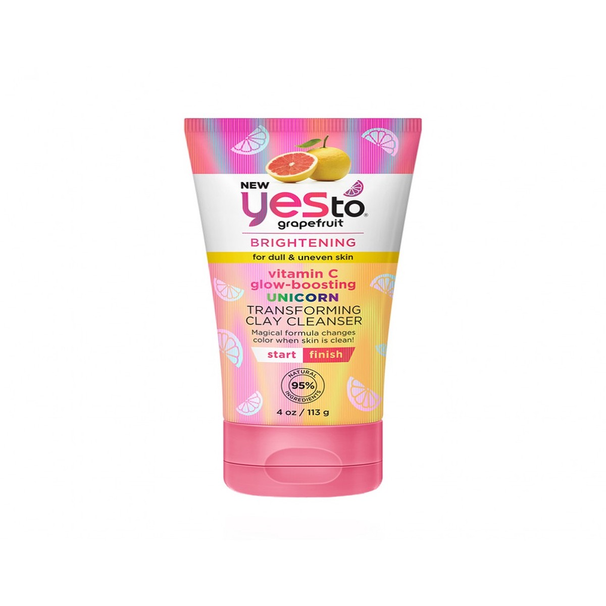 Yesto - Grapefruit Vitamin C Glow Boosting Unicorn Transforming Clay Cleanser - 113g