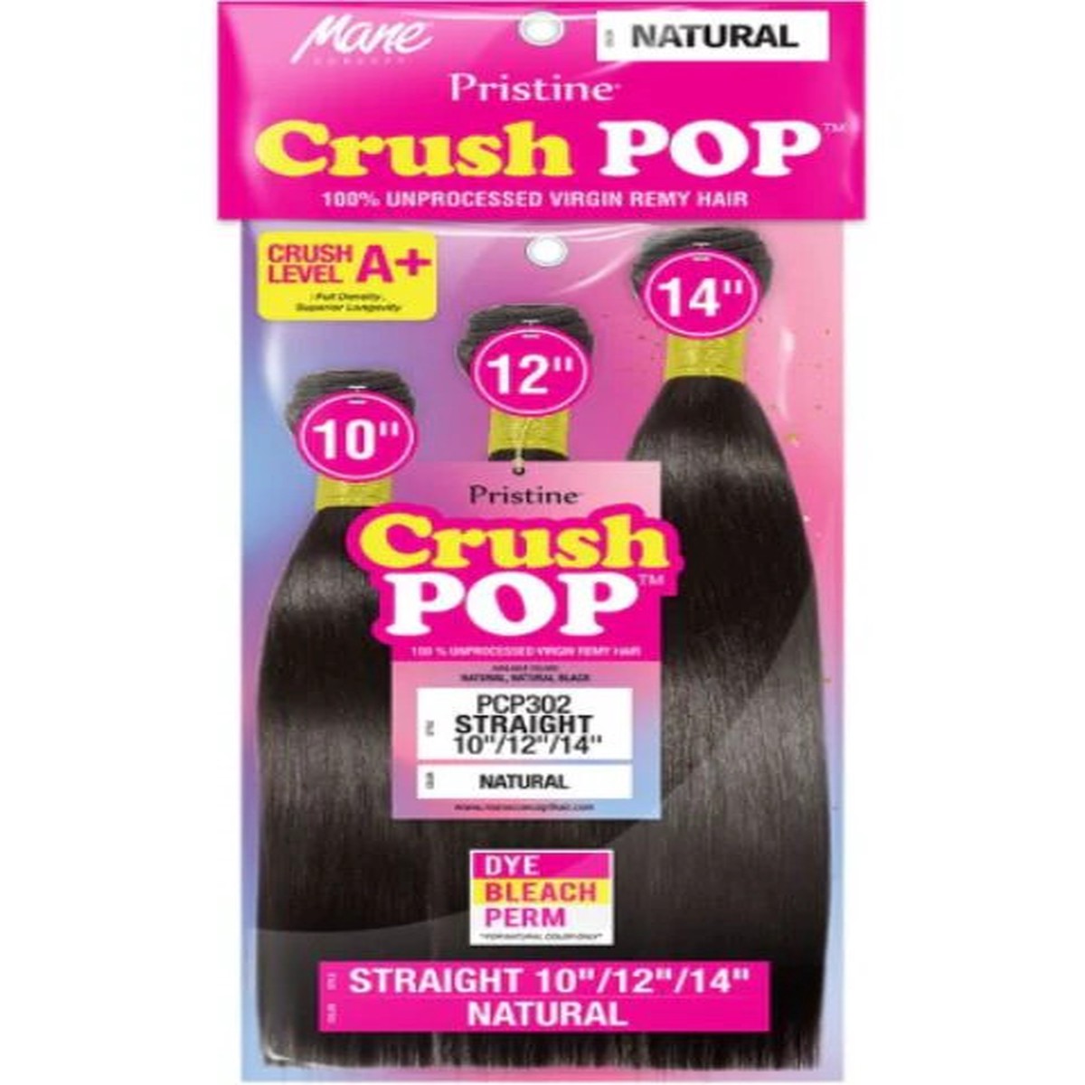 Crush Pop Straight 18/20/22 (N.Black)