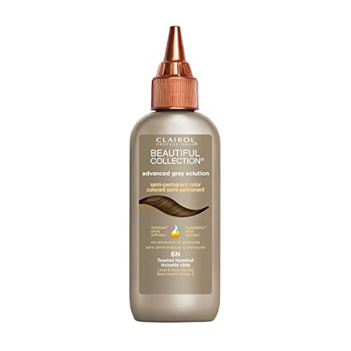 Clairol Beautiful Collection Gray 6N Toasted Hazelnut
