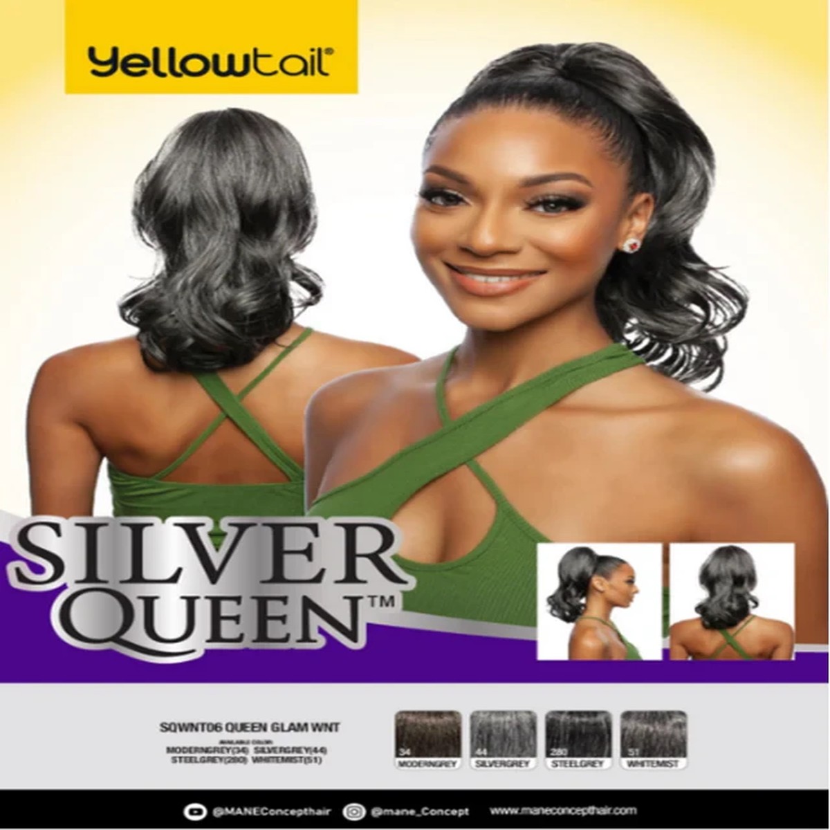 Mane Concept Yellow Tail Silver Queen "Queen Glam WNT" #44