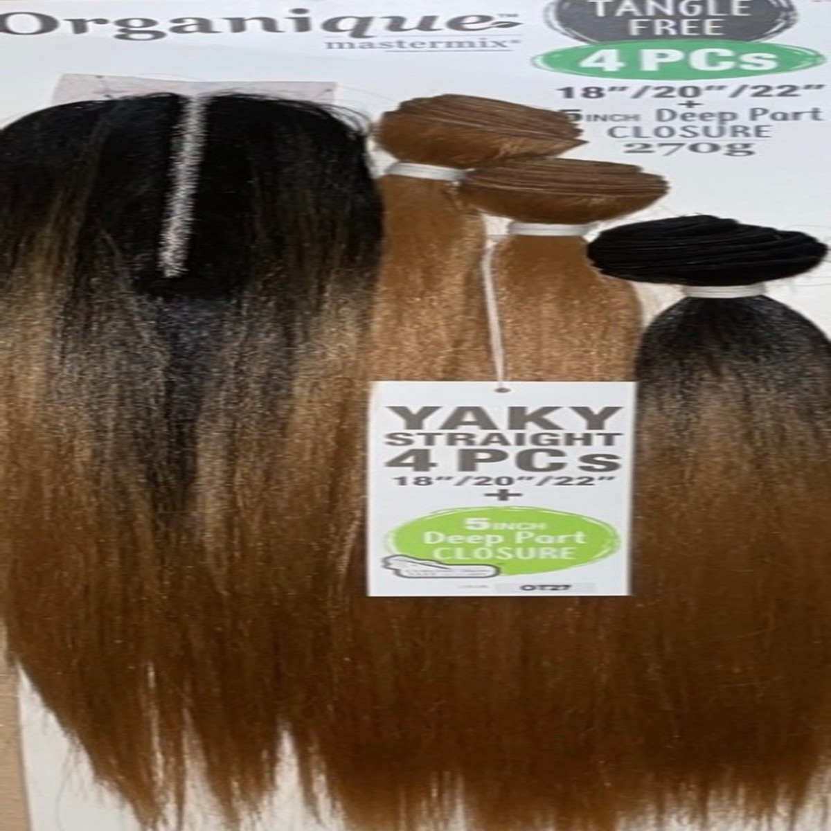 ORGANIQUE Yaky Straight 4pc 18"20"22" #OT30