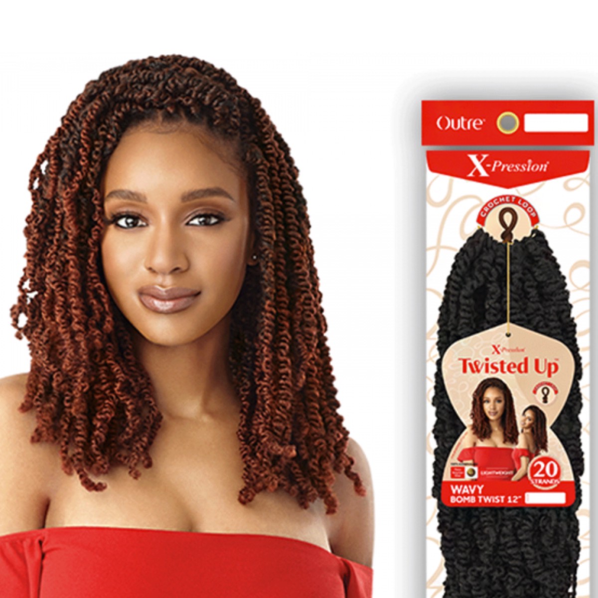 Outre Twisted Up Wavy Bomb Twist 12" #2T1B/30