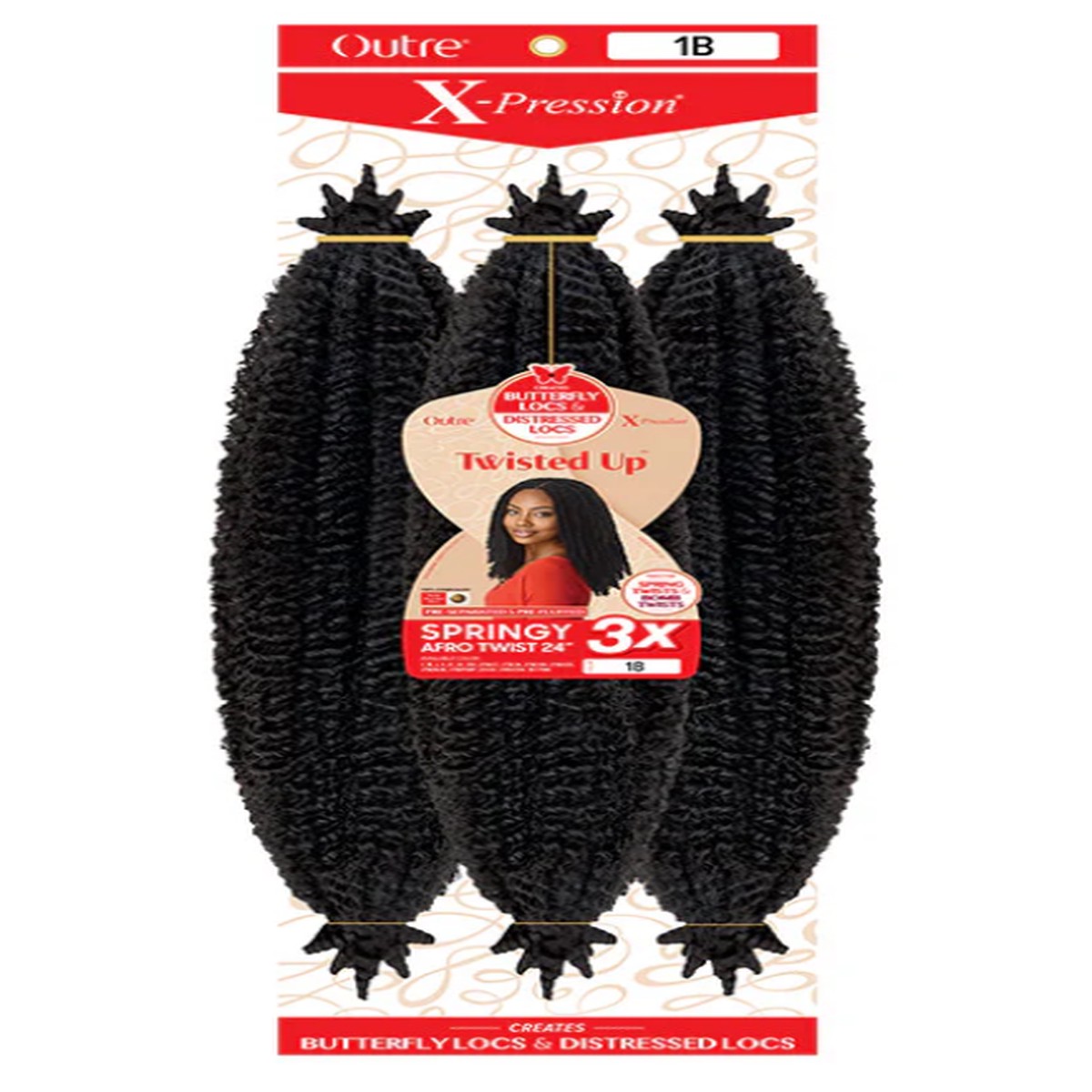 Outre X-Pression Twisted Up Springy Afro Twist 16" #2T1B/30