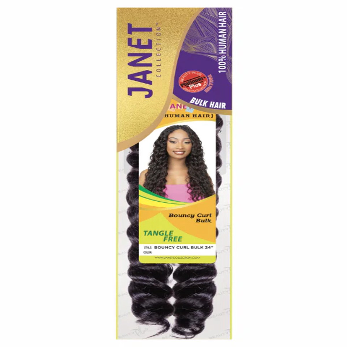 Janet Bouncy Curl Bulk 18" #1B