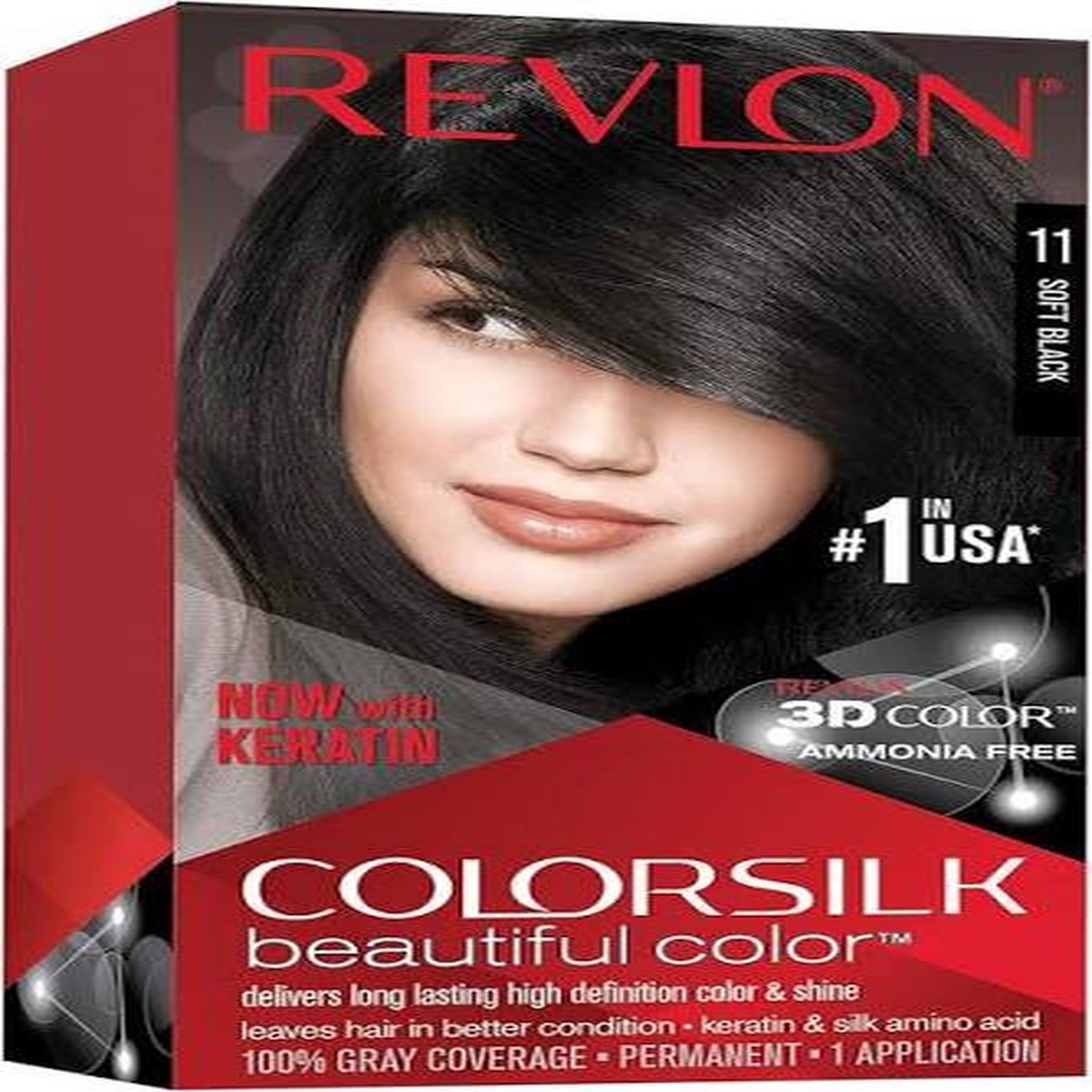 Revlon ColorSilk "Soft Black #11" Permanent Color