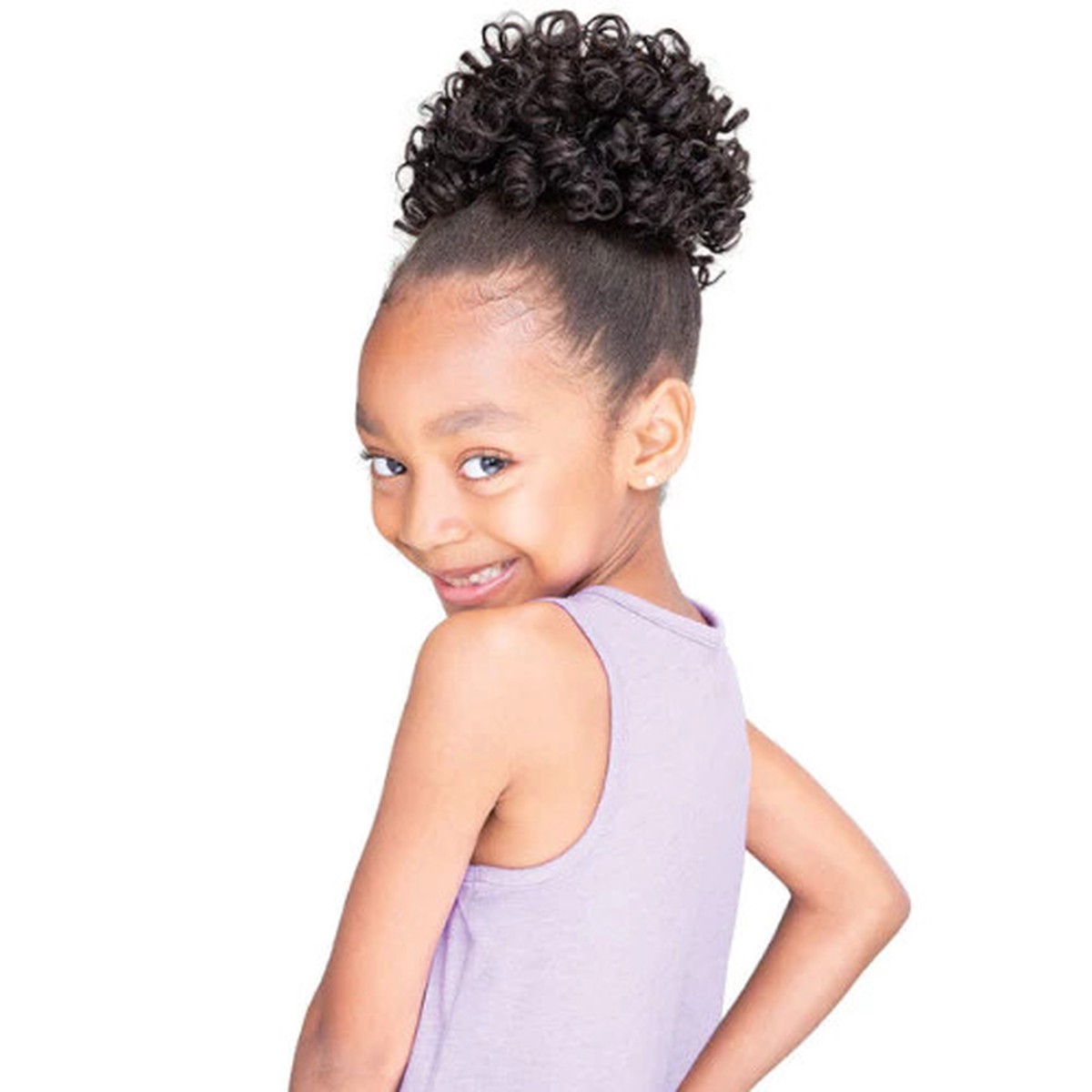 Janet Kids Drawstring Pony "Chic Curl" #1B