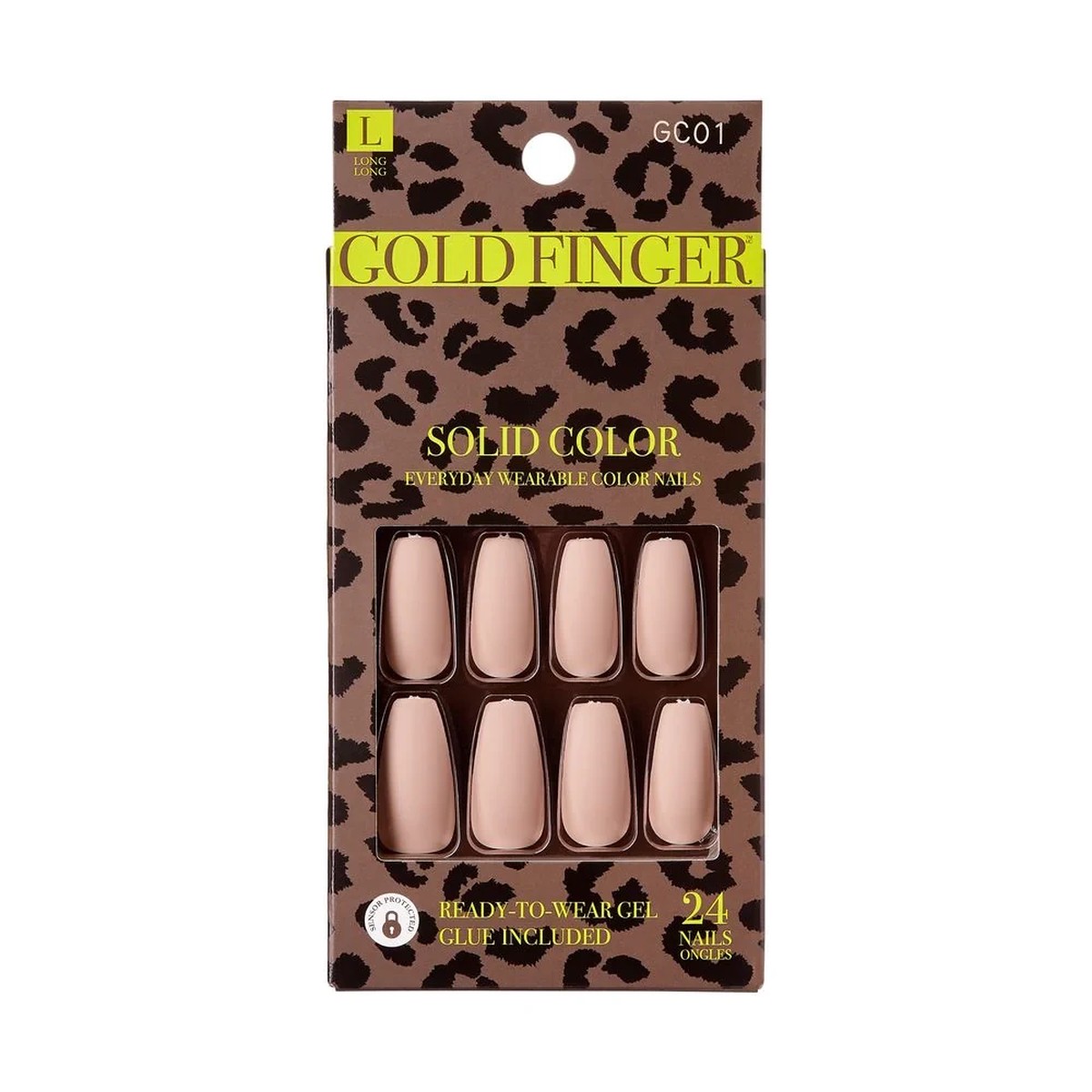 Gold Finger Solid Color L Nails #GC01