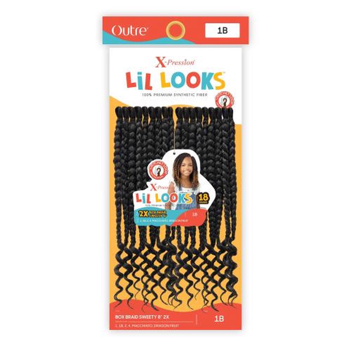 Outre LiL Looks 2X Box Braids 8" #1B