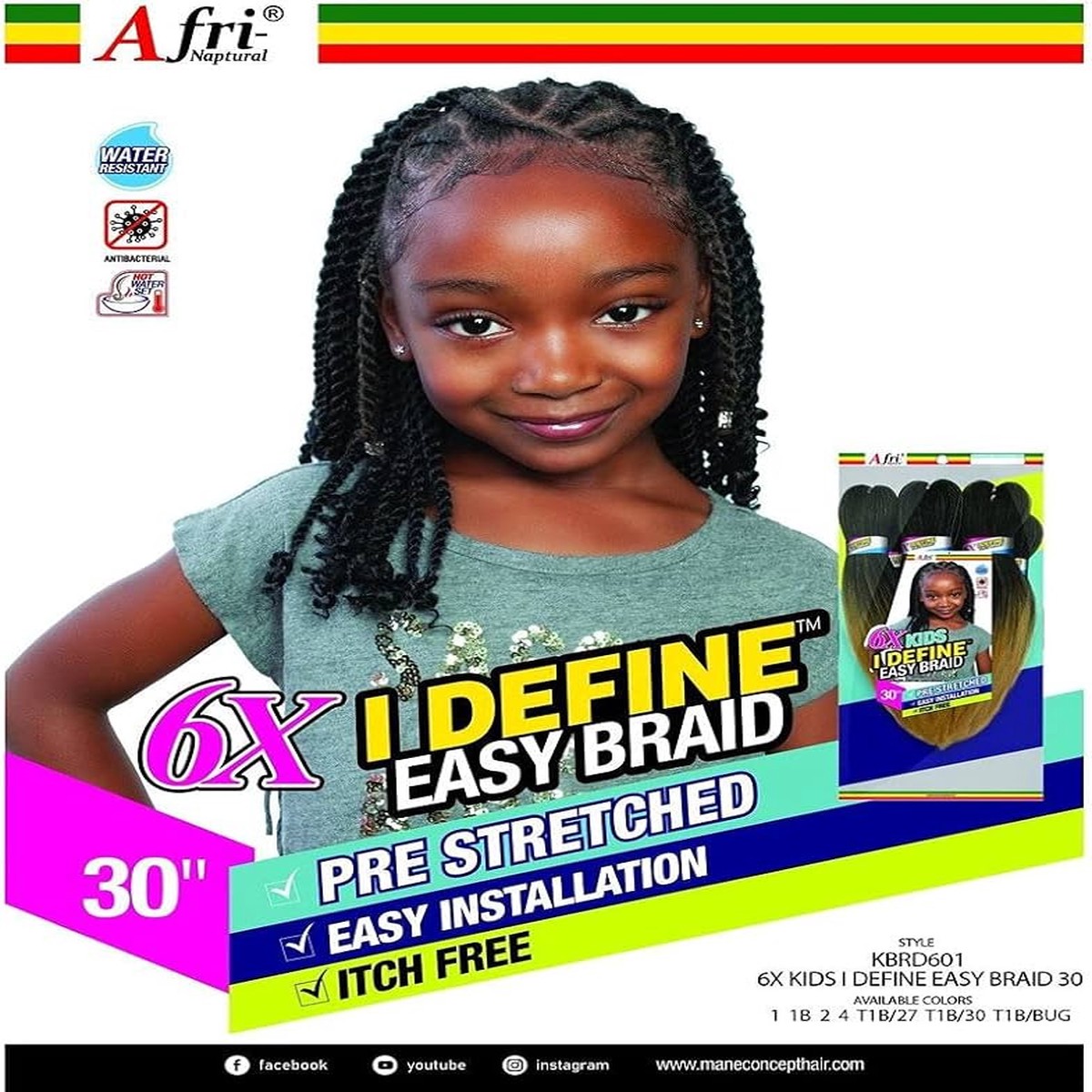 Afri 6x Kids Easy Braid #1