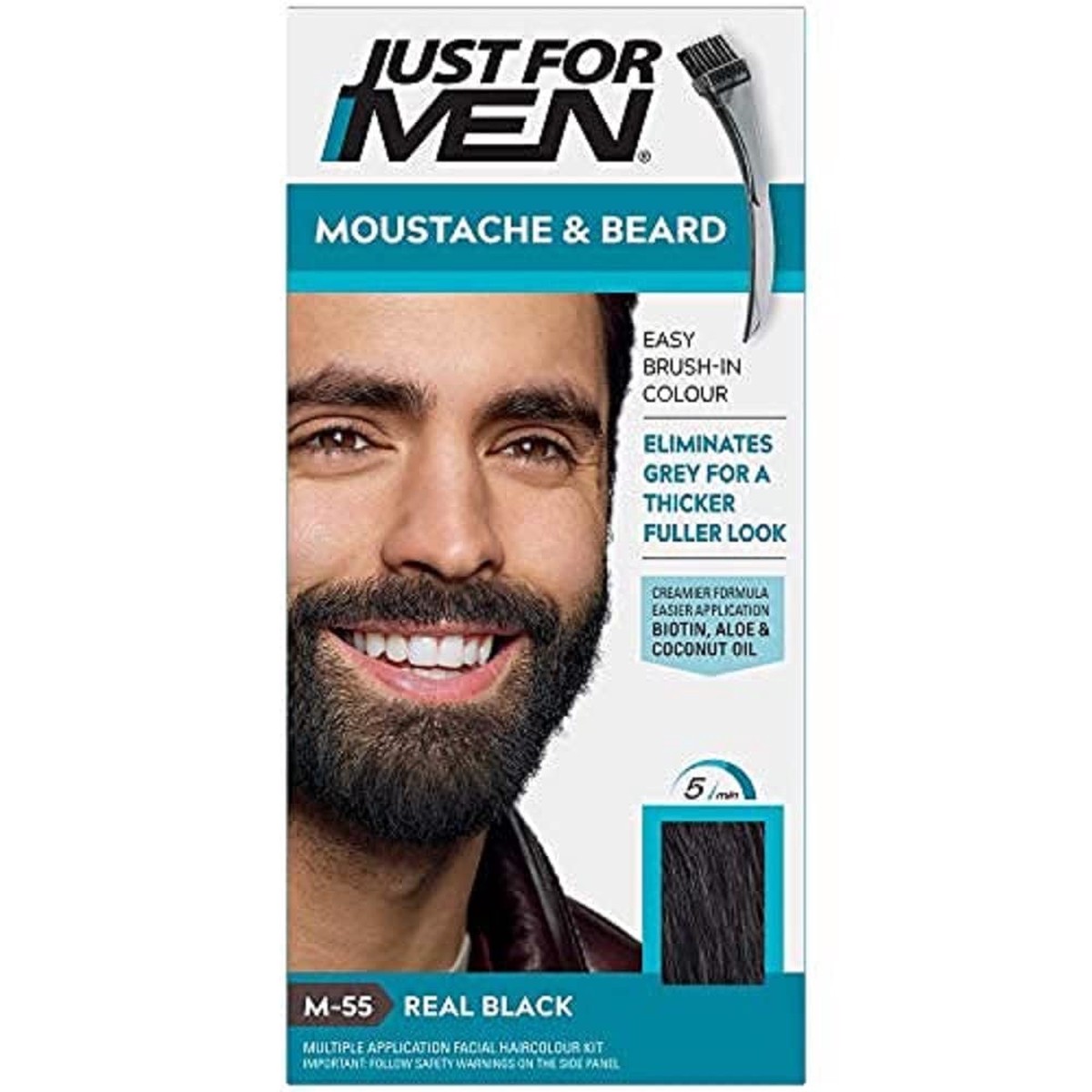 Just For Men Mustache & Beard Color #Real Black