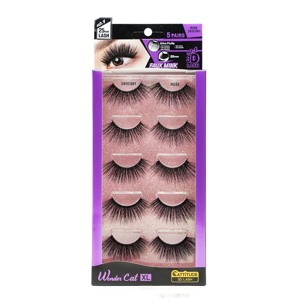 Ebin Cattitude Faux Mink Lashes #Rose5X0C001