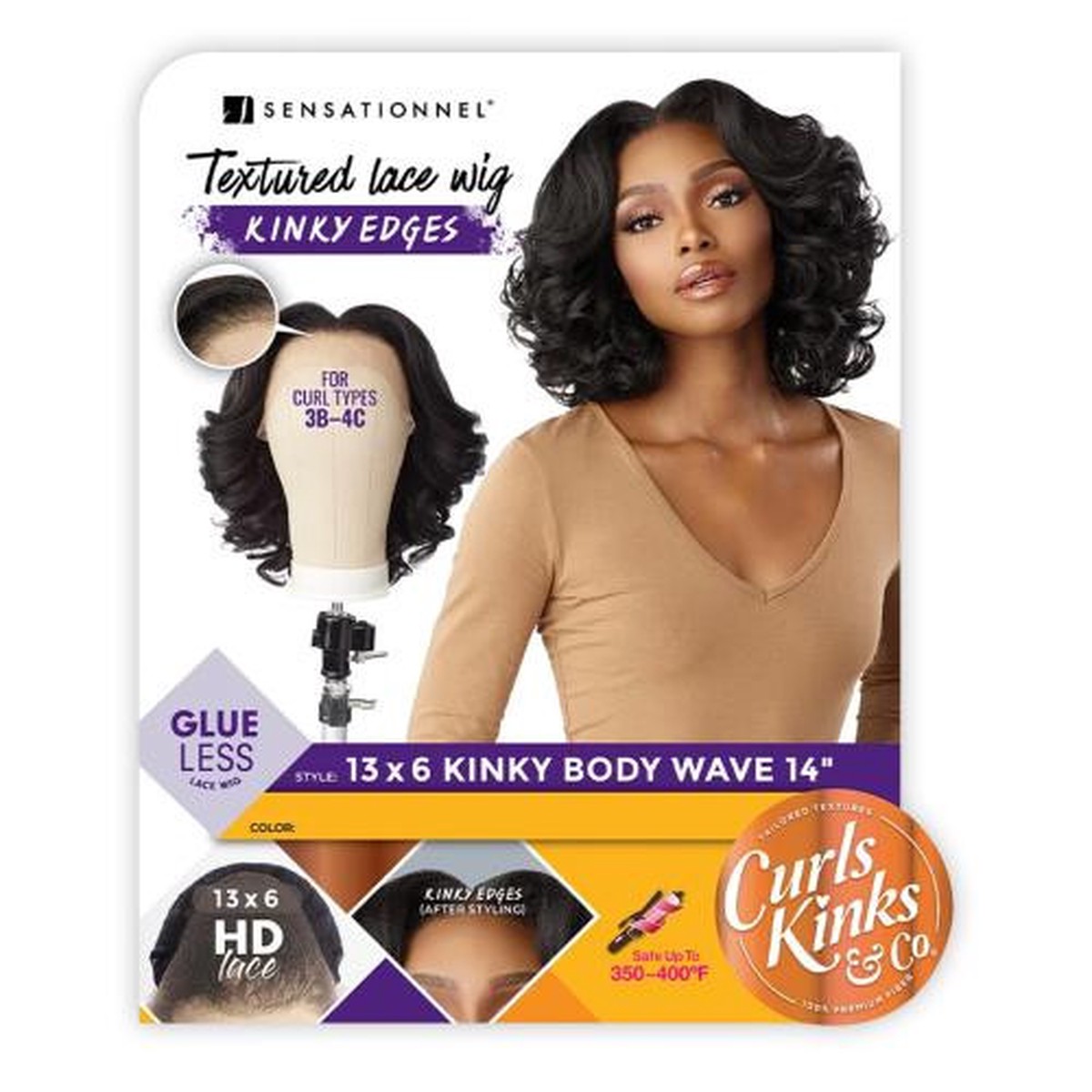 Sensationnel "Kinky Body Wave 14" Wig #BalayageChocolate