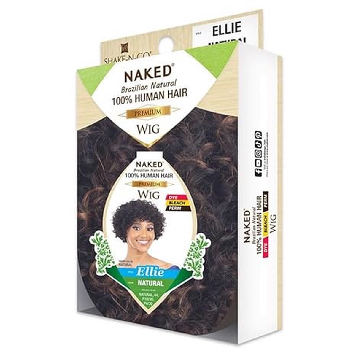 Shake-N-Go Naked Brazilian Human Hair Wig "Ellie" #Natural