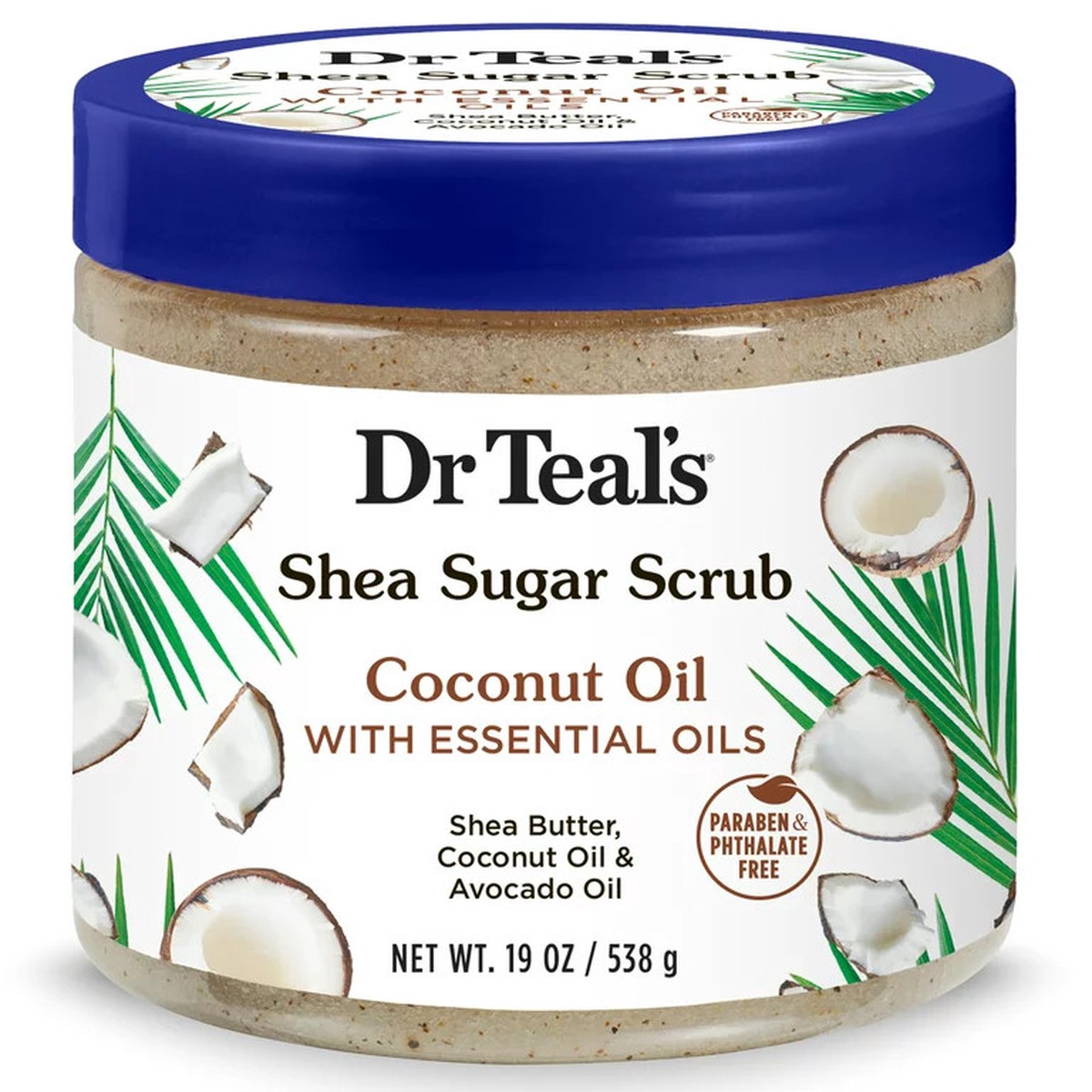 Dr. Teal's Shea Sugar Scrub Coconut Oil 19oz