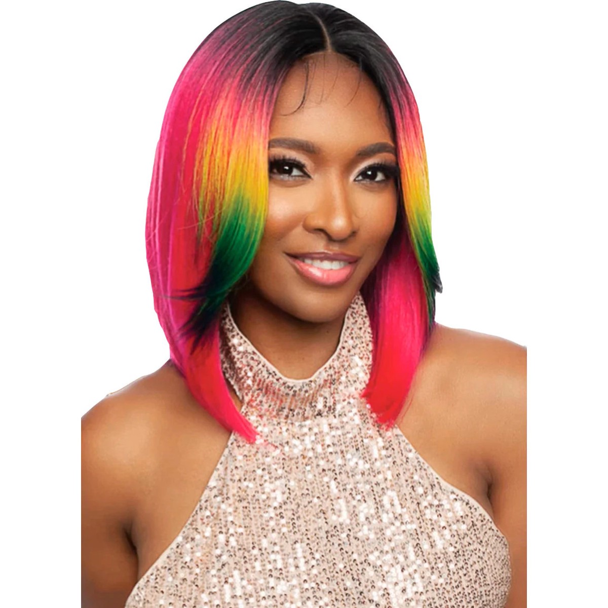 Brown Sugar HD Clear Lacefront Wig Manon #FR1B/PINKRAINBOW