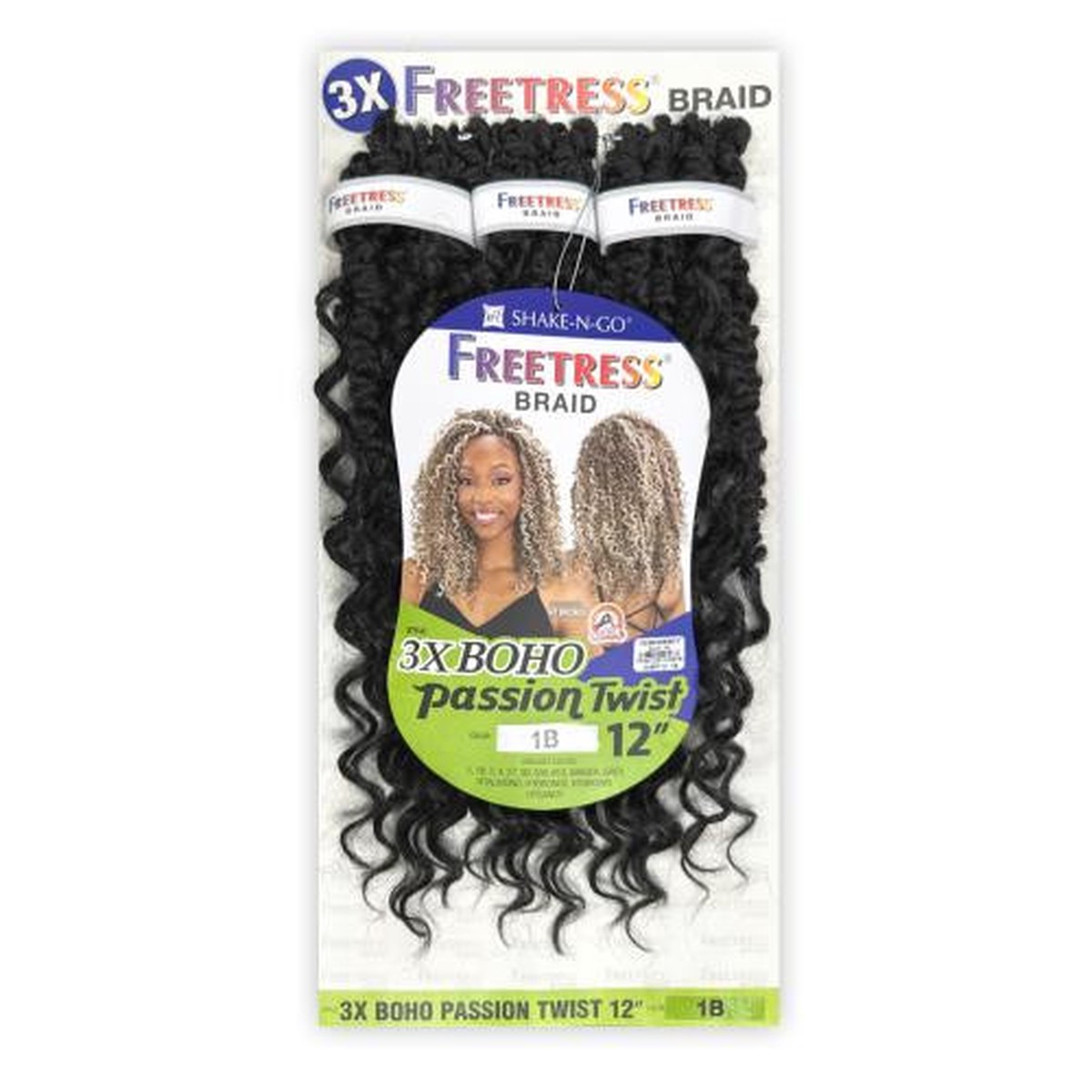 Freetress 3x BoHo Passion Twist 12" #1