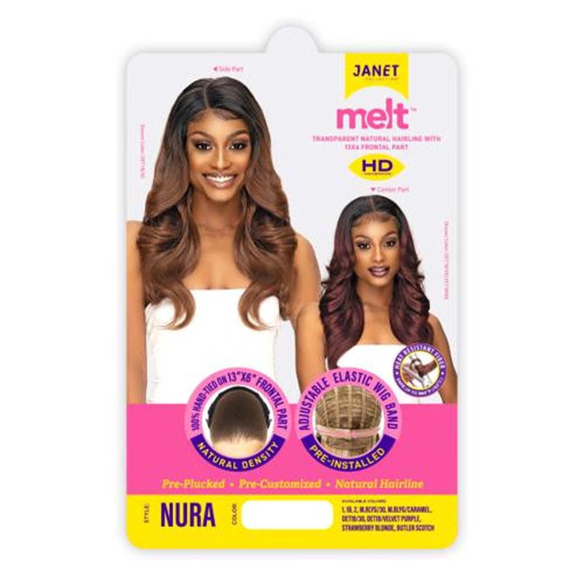 Janet Melt HD 13x6 Swiss Lace "Nura" #1B