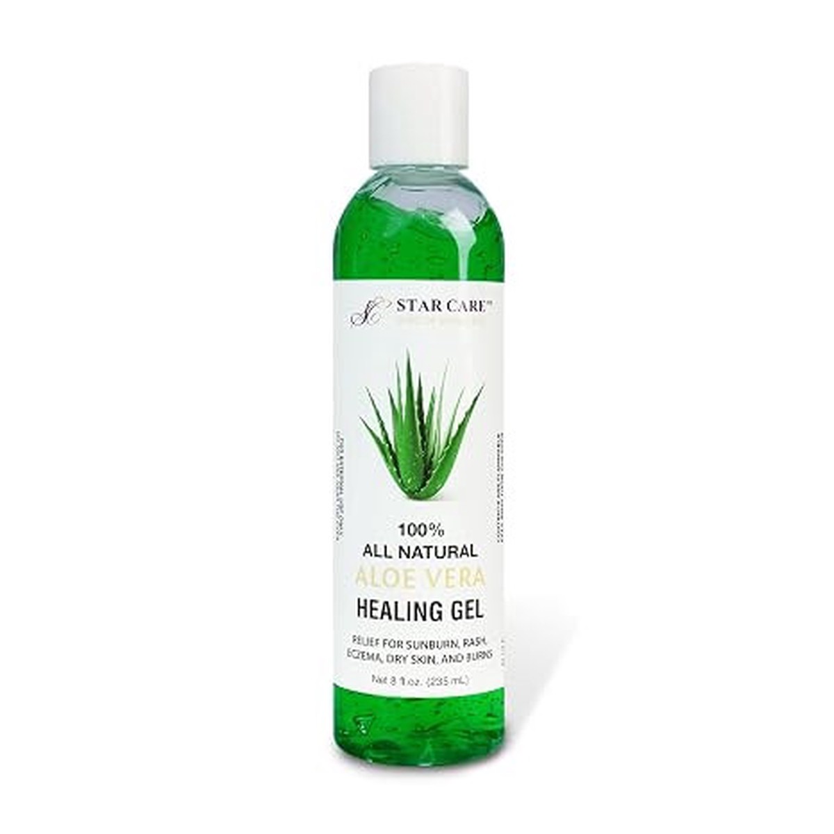 Star Care 100% All Natural Aloe Vera Healing Gel 8 fl oz