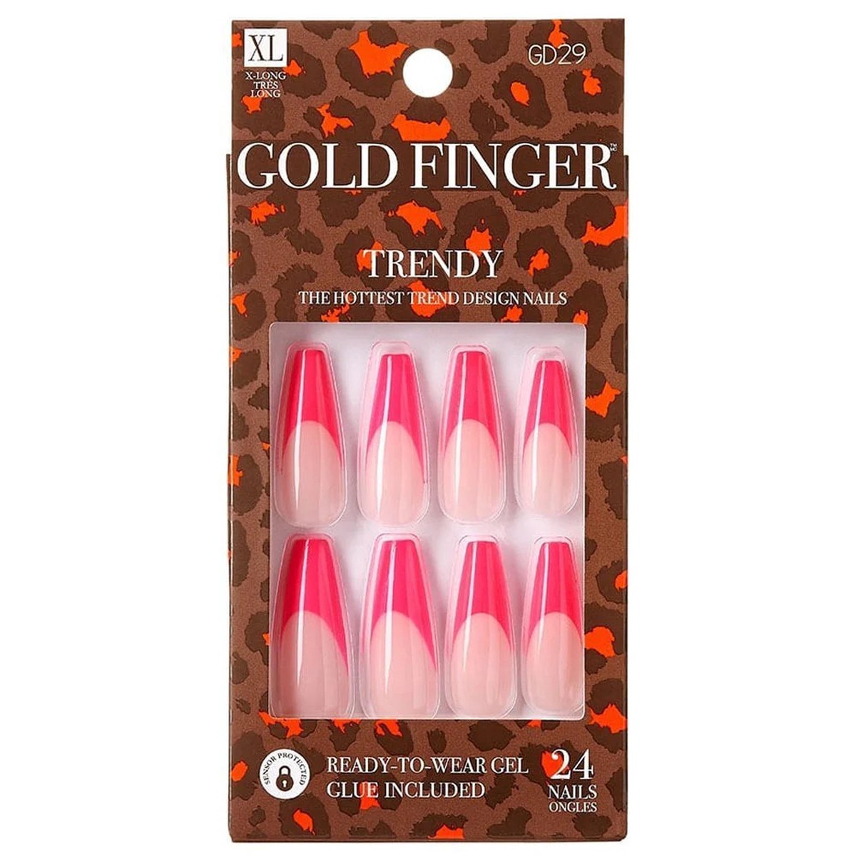 Gold Finger Gel XL Nails # GD29