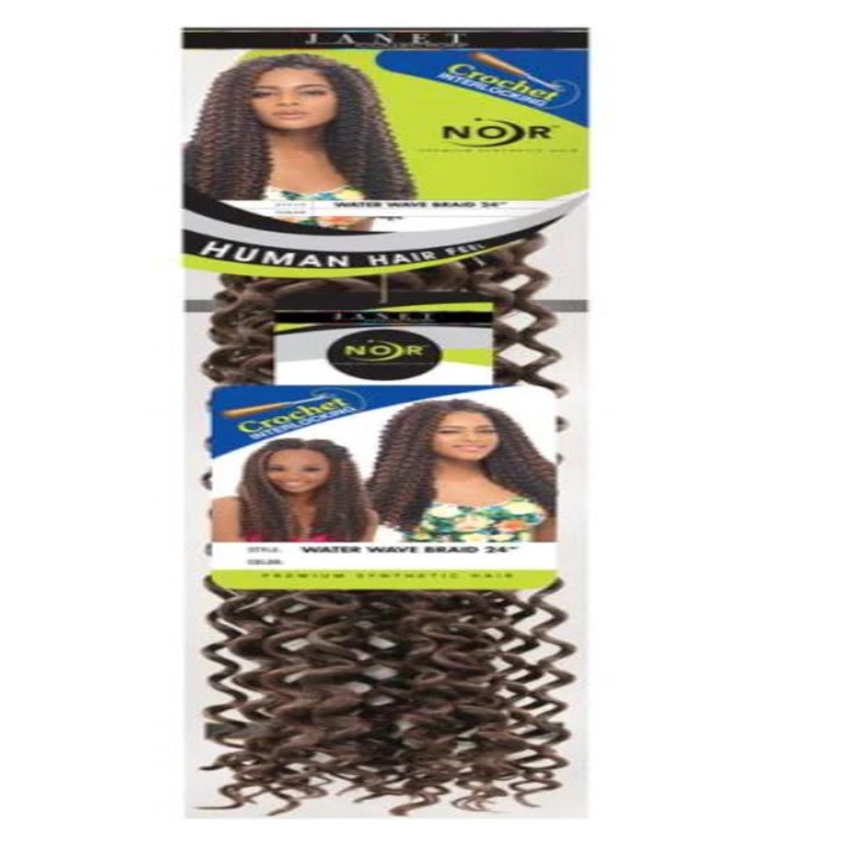 Janet Noir 24" Water Wave Braid #27