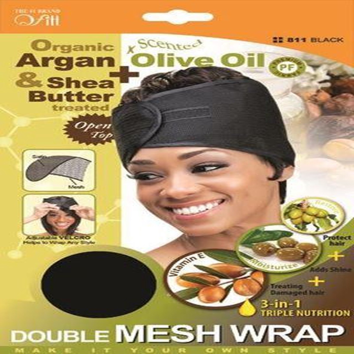 M&M Argan Olive Mesh Wrap Black #811
