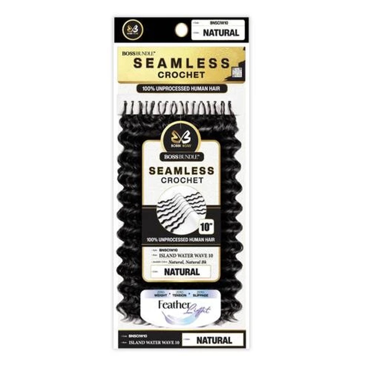Bobbi Boss Seamless Crochet "Island Water Wave 10" #Natural