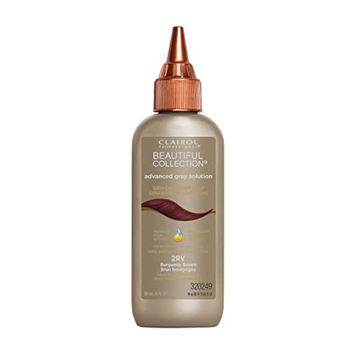 Clairol Beautiful Collection Gray 2RV Burgundy 3 oz