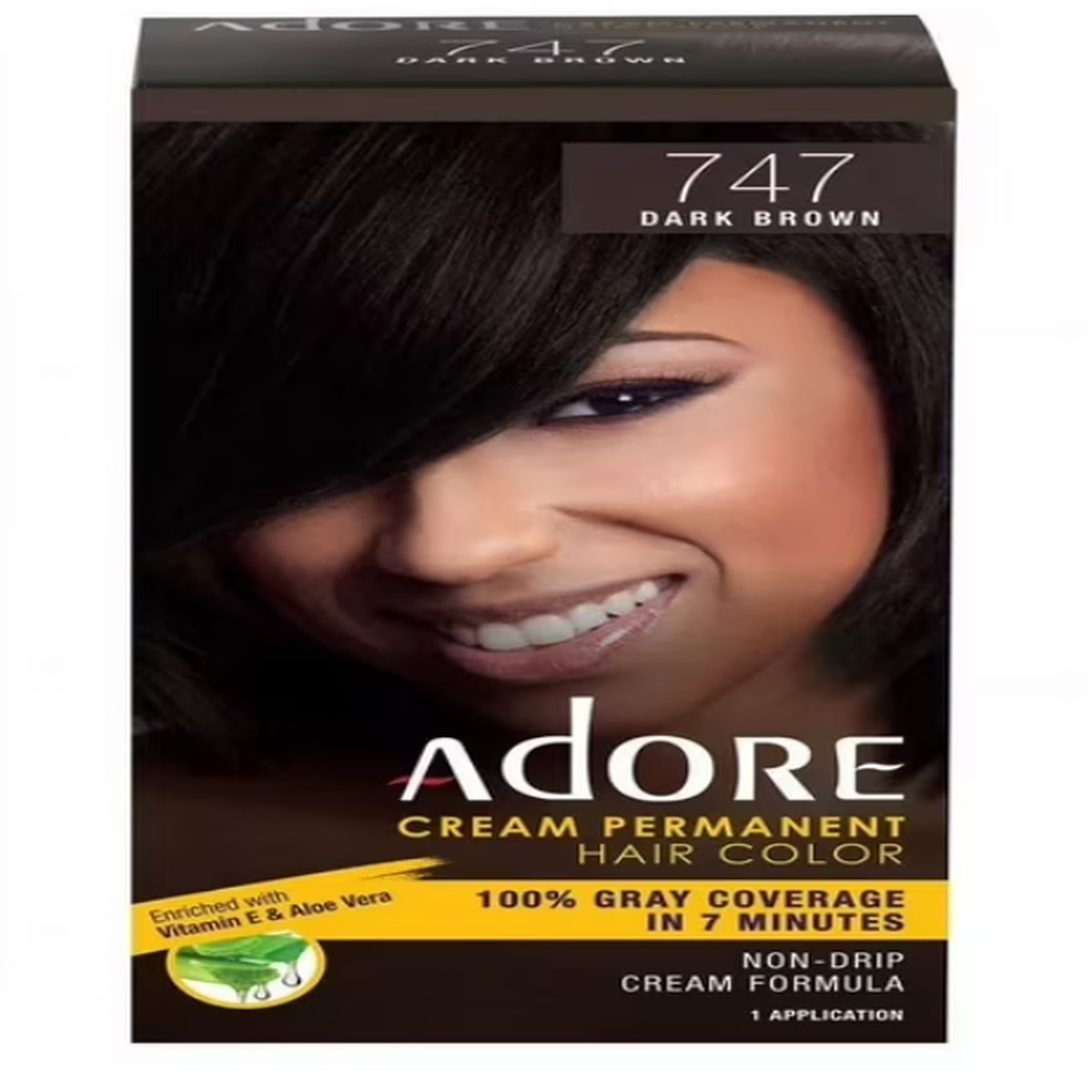 Adore Permanent Hair Color #747 Dark Brown