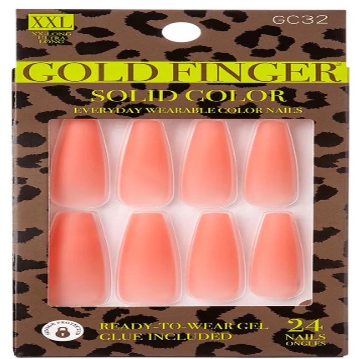 Gold Finger Gel XXL Nails # GC32