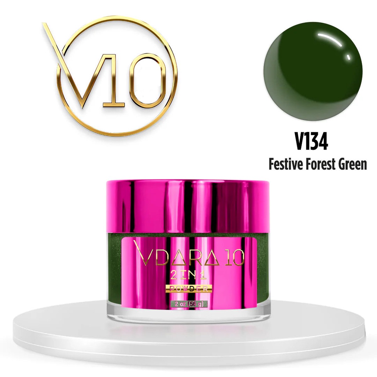 Vdara10 V134 Powder - Festive Forest Green