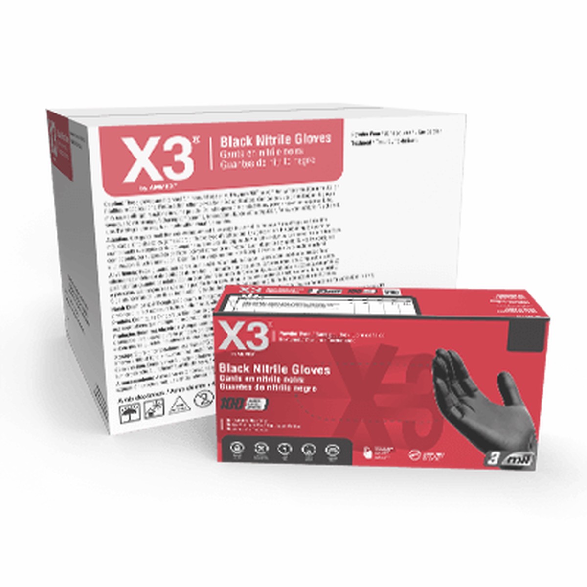 X3 Black Nitrile Glove Case