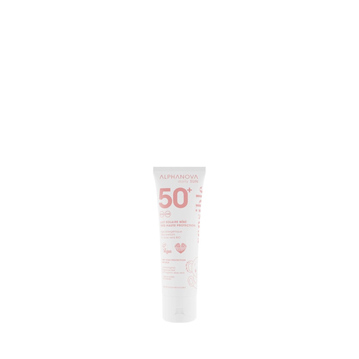 Alphanova Invisible Sun Milk Baby Spf 50+ For Sensitive Skin 50ml