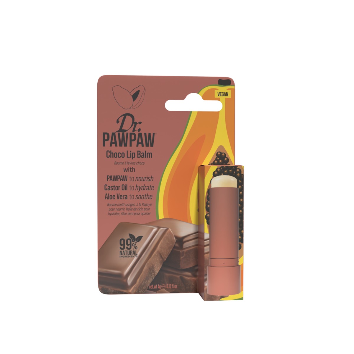 Dr Pawpaw Flavoured Chocolate Twist Up Balm 4g