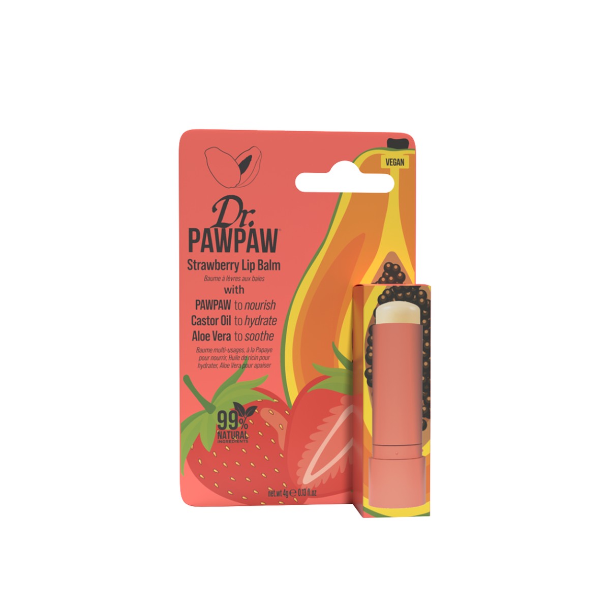 Dr Pawpaw Flavoured Strawberry Twist Up Balm 4g