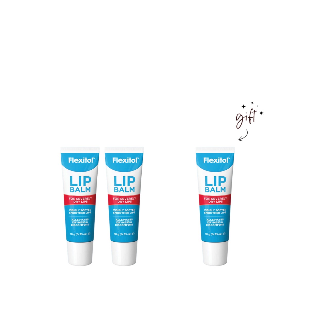 Flexitol Moisturizing Lip Balm Twin Bundle + Free Lip Balm