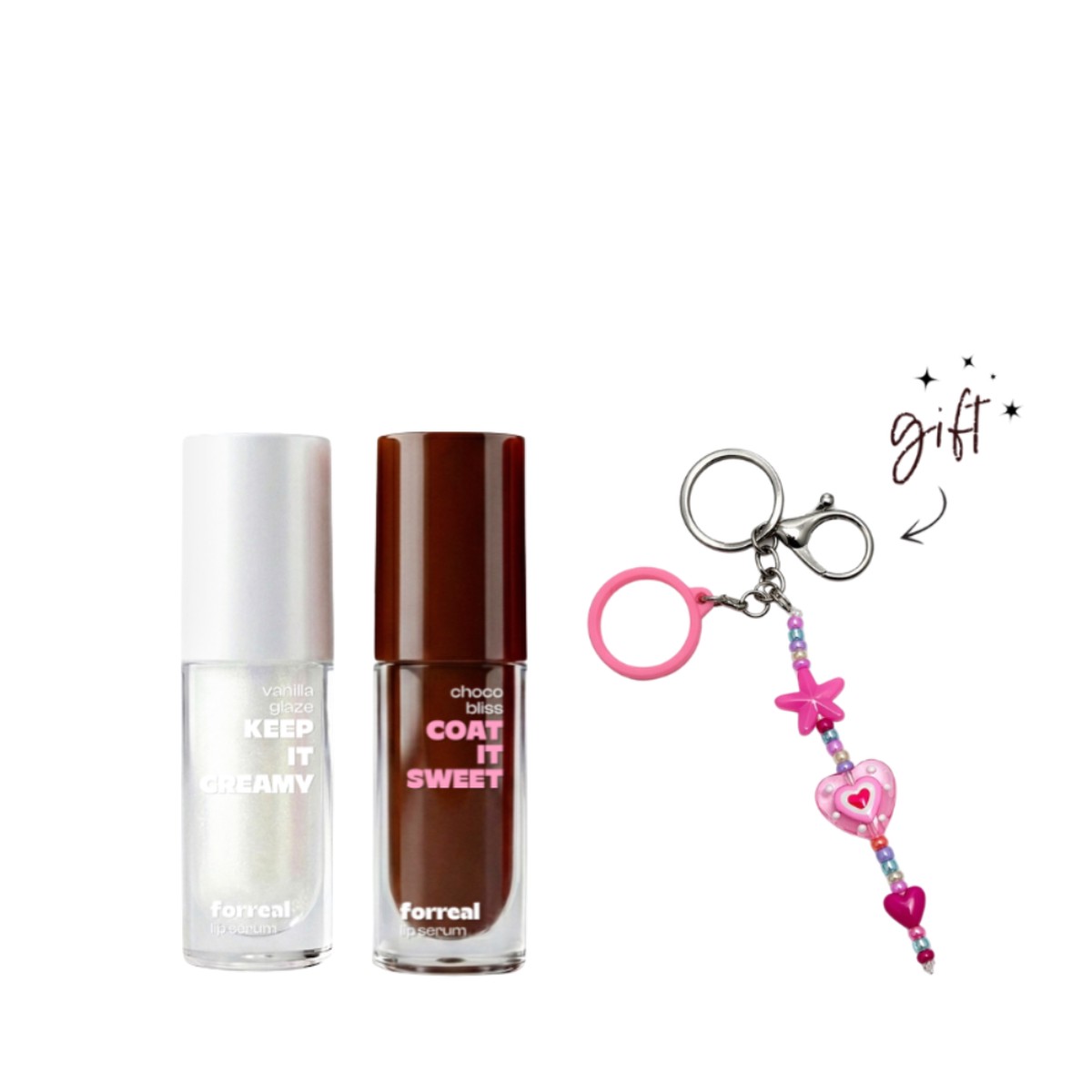Forreal Lip Serums Duo Bundle + Free Charm Chain At 15% Off