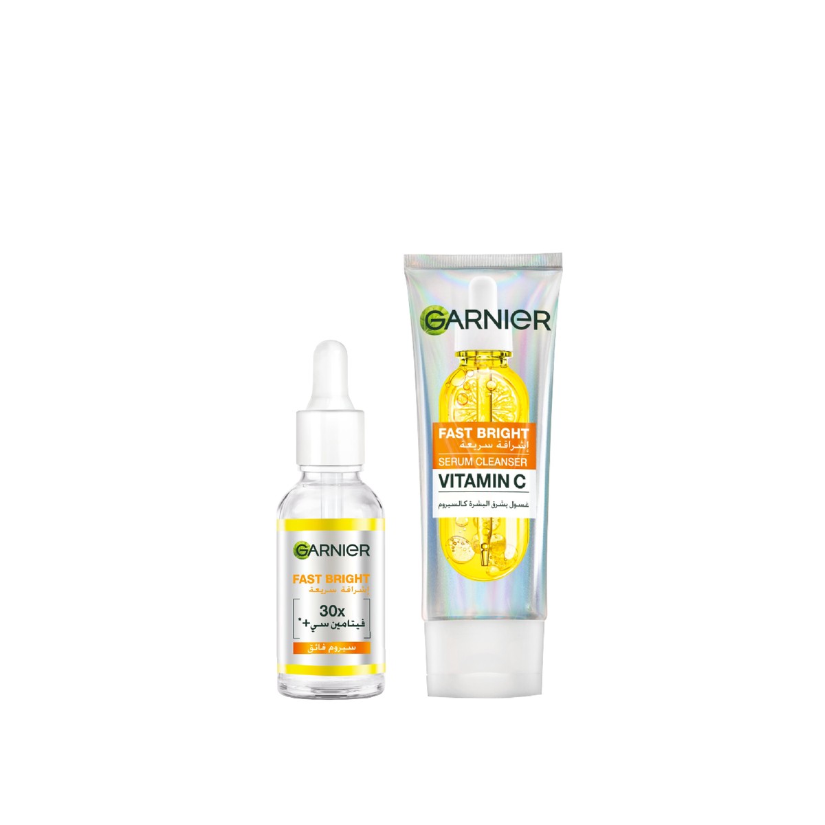 Garnier Fast Bright Dual Cleansing & Brightening Bundle At 15% Off