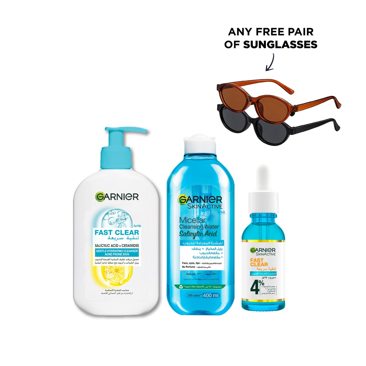 Garnier Fast Clear Full Routine Bundle At 15% Off