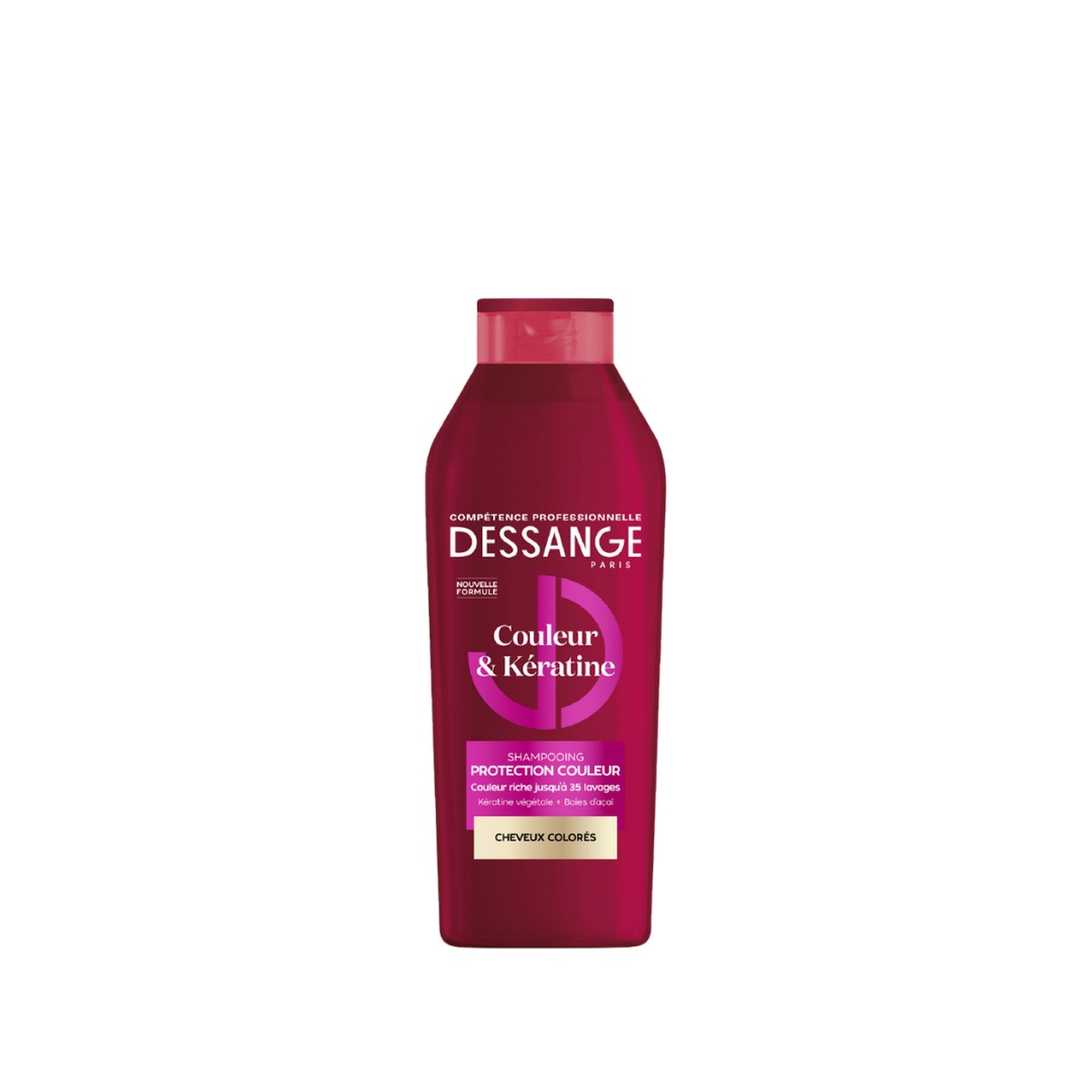 Jacques Dessange Colour Protection Shampoo - Colour & Keratin - Formula Enriched With Vegetable Keratin & Acai Berries - Nourishes Fiber To Reveal Colour - Colored Hair