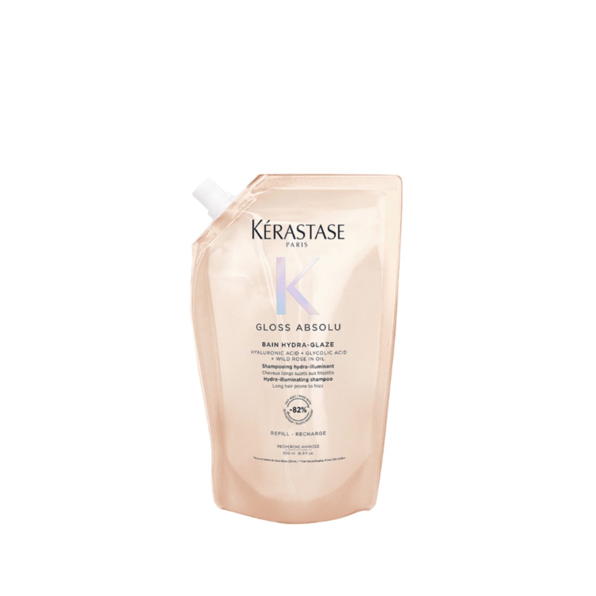 Krastase Gloss Absolu Bain Hydra-Glaze Anti-Frizz Shampoo 500ml Refill Pouch