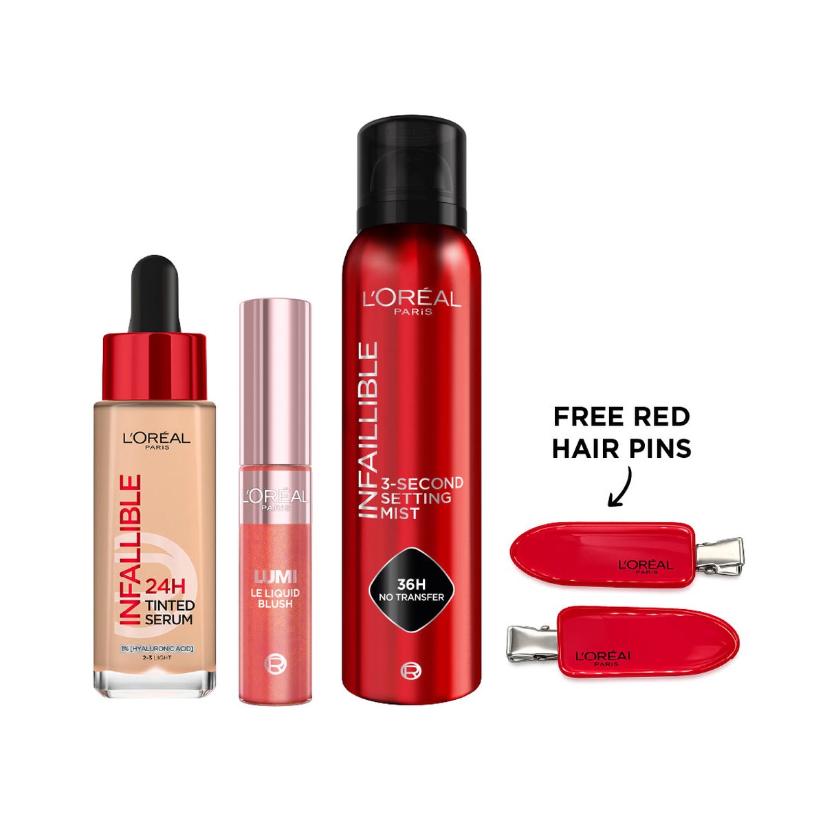 L'Oral Paris Lumi x The Infallibles Bundle + Free Hair Clips