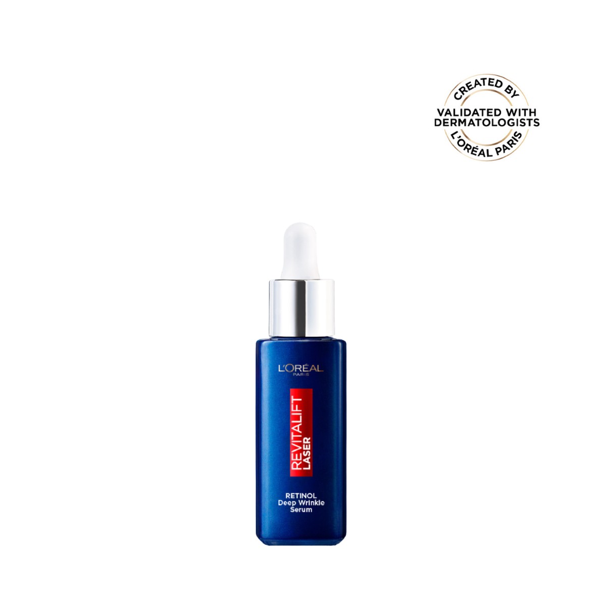 L'Oral Paris, Revitalift Laser Retinol Deep Wrinkle Night Serum, With 0.2% Pure Retinol and Vitamin A, Targets all Wrinkles even Deep Ones, 30ml
