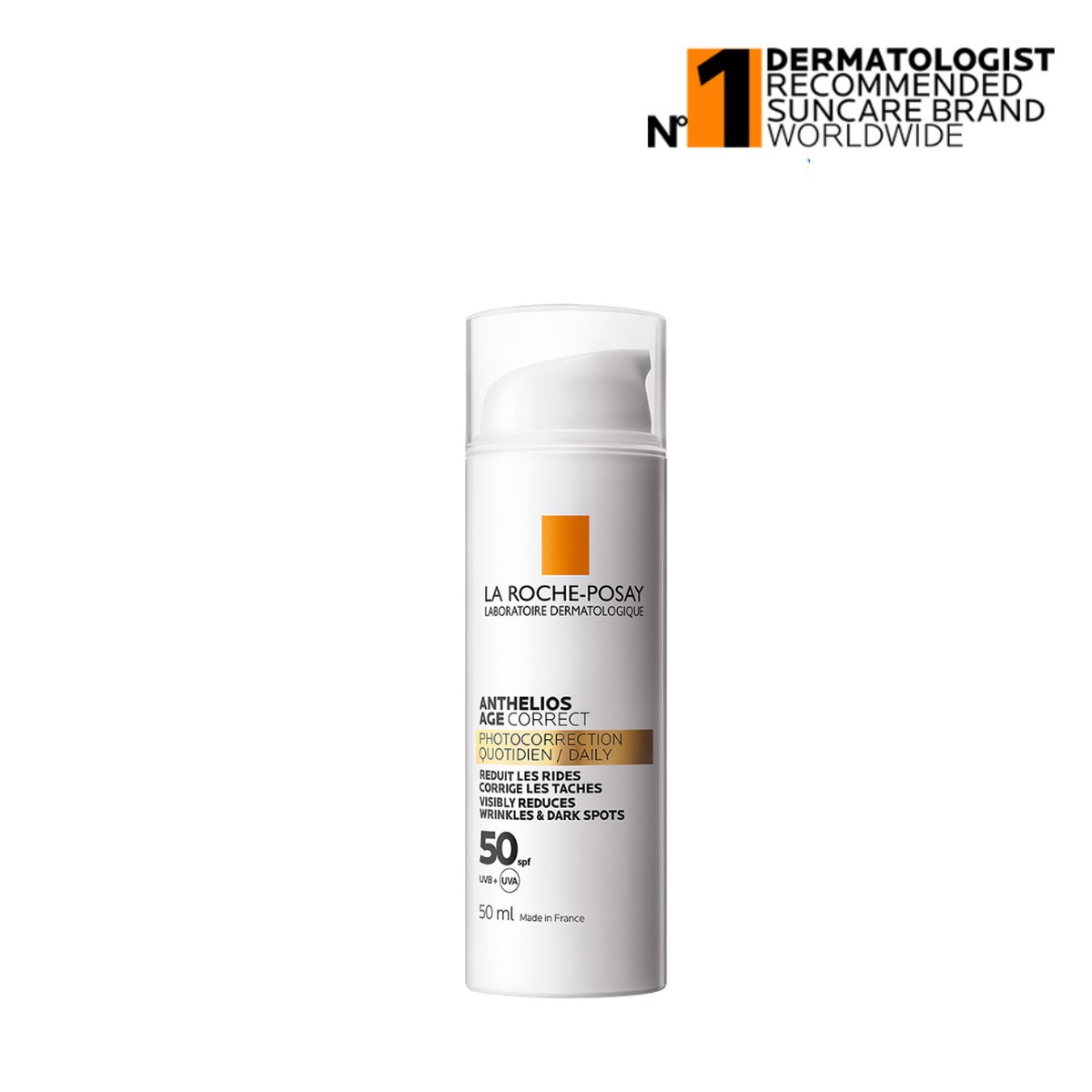La Roche Posay Anthelios Age Correct SPF50 Anti Ageing Invisible Sunscreen with Niacinamide 50ml