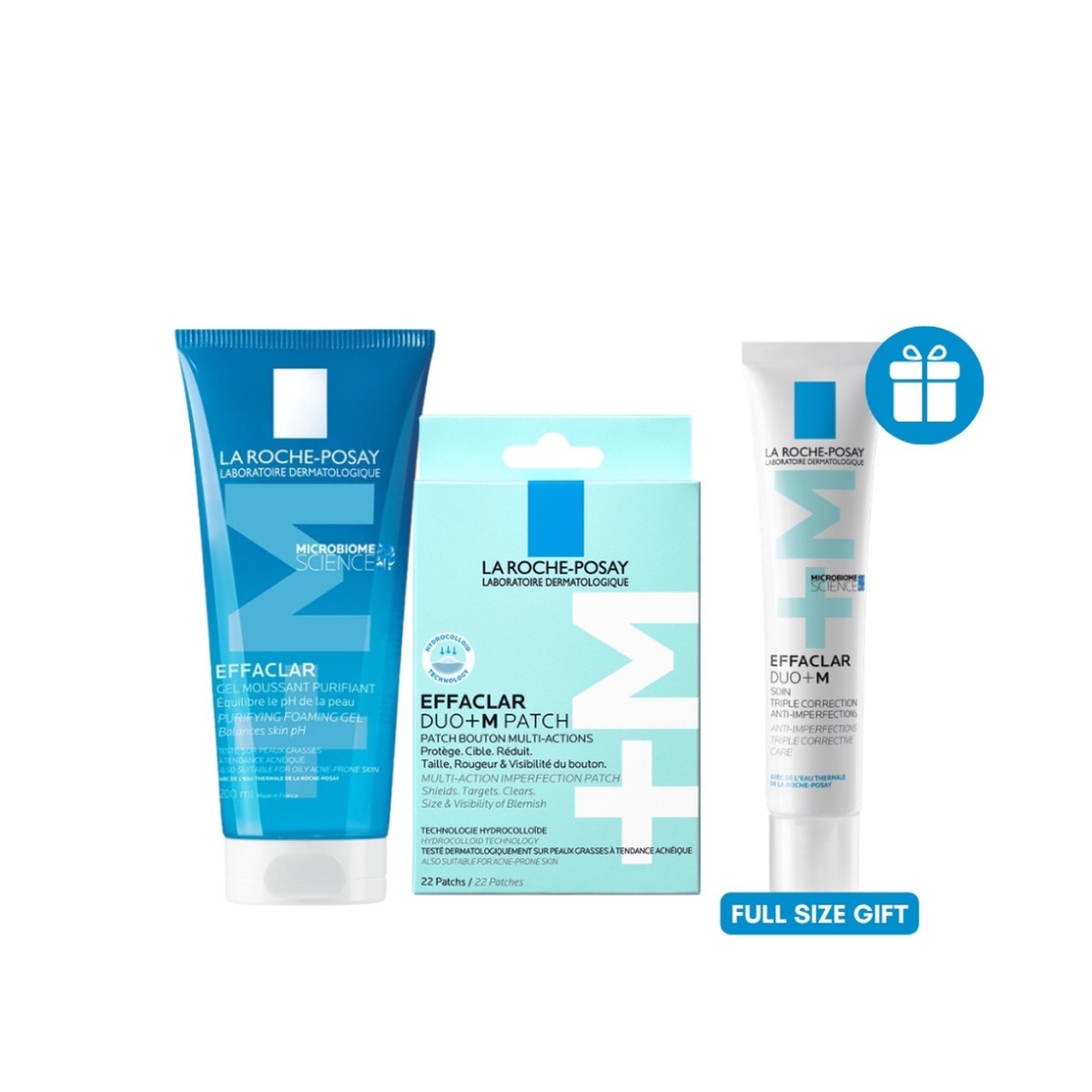 La Roche-Posay Effaclar Cleanser & Spot Patches Bundle + Free Full-Size Effaclar Duo+