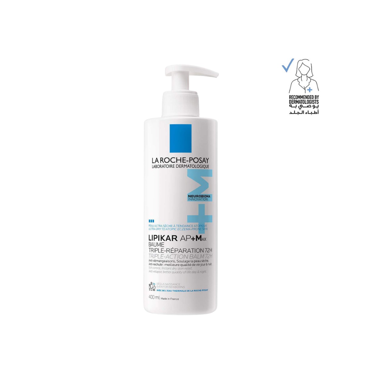 La Roche-Posay Lipikar Baume AP+Max Triple-action Balm 72h With Neurobioma For Ultra-dry To Atopic Eczema-prone Skin