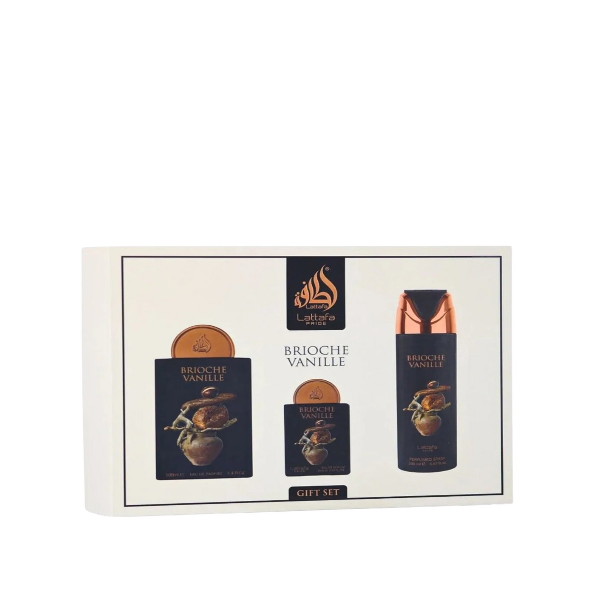 Lattafa Brioche Vanille Eau De Parfum 3pcs Set