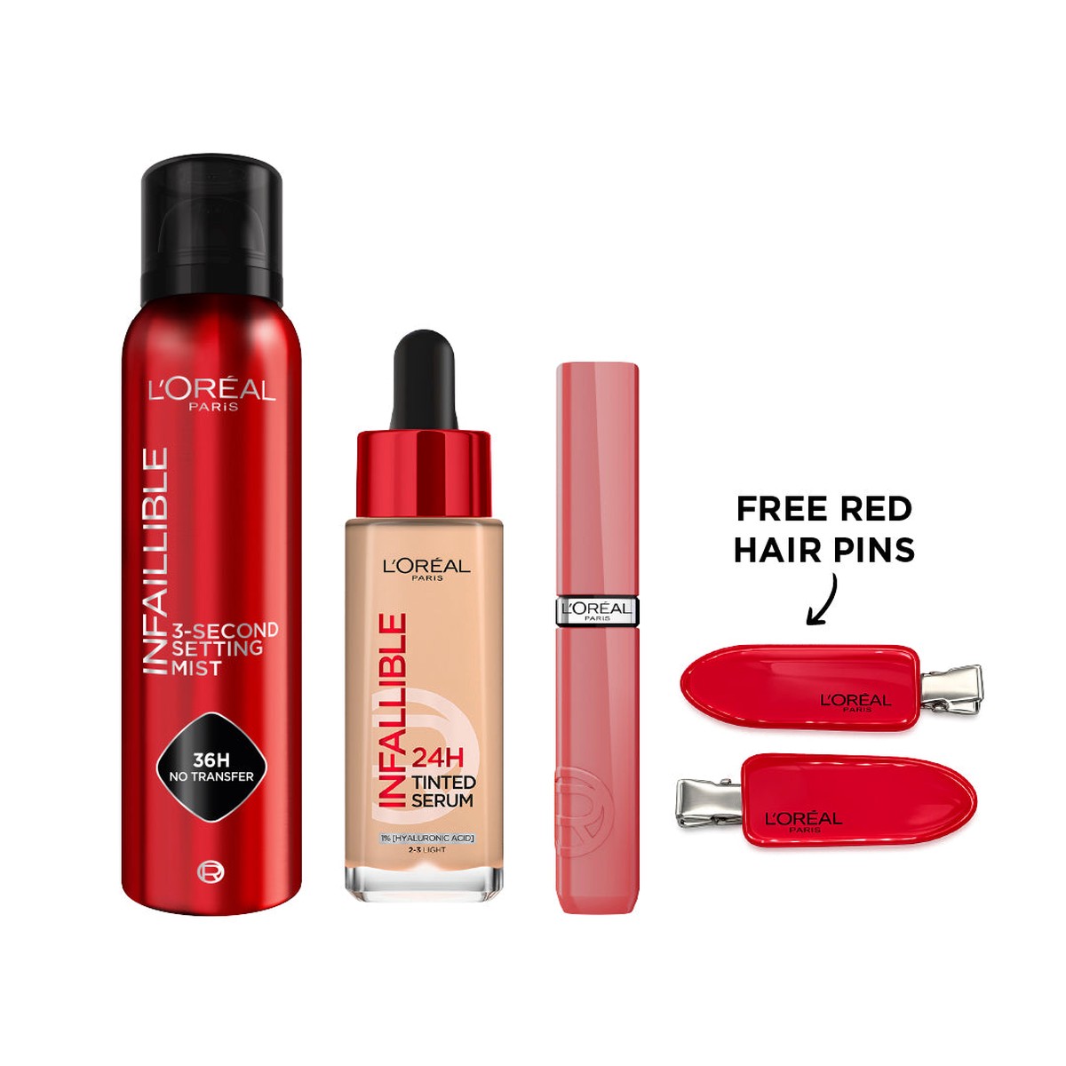 LOral Paris Infaillible Setting The Look Bundle + Free Hair Pins