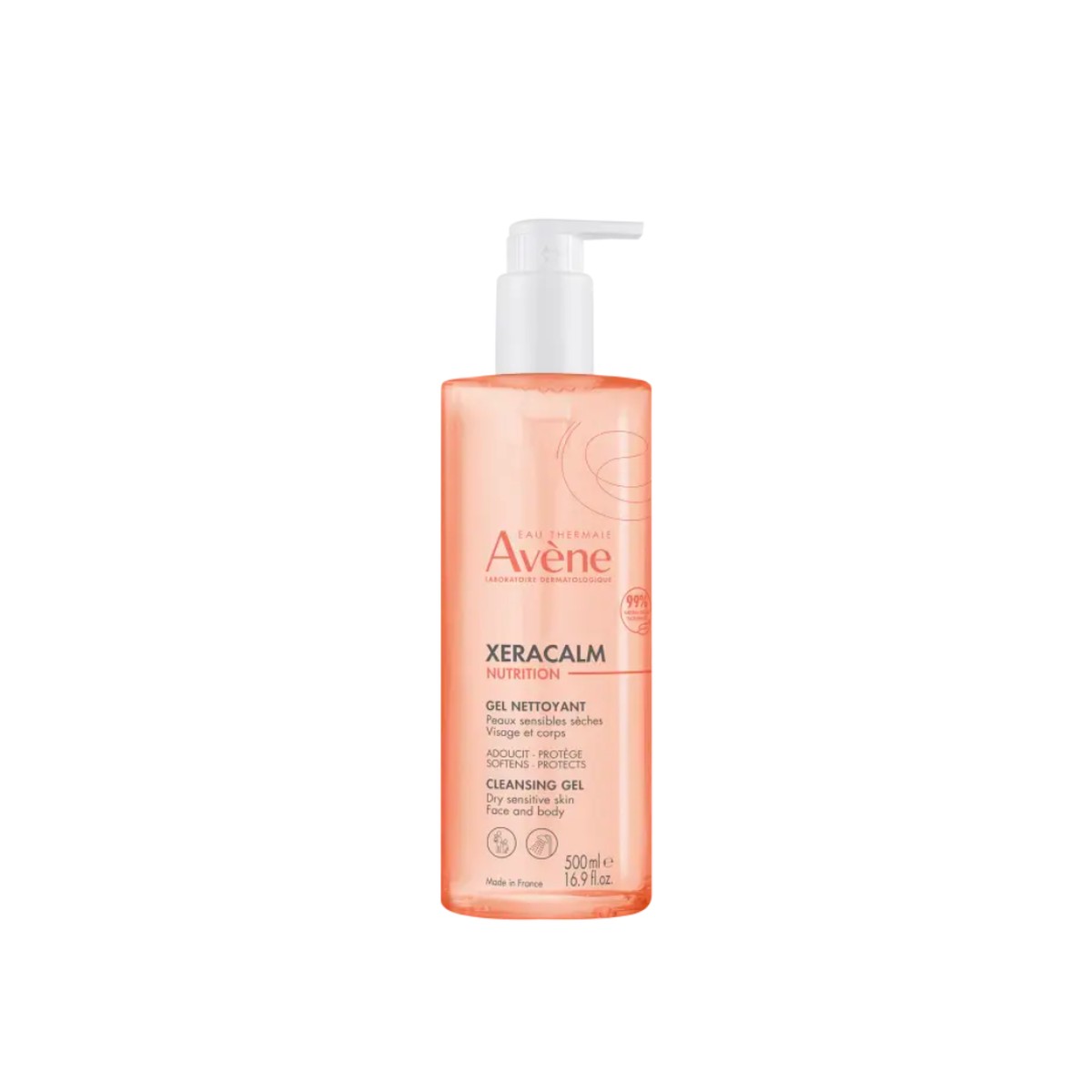 Avne Xeracalm Nutrition Cleansing Gel 500ml