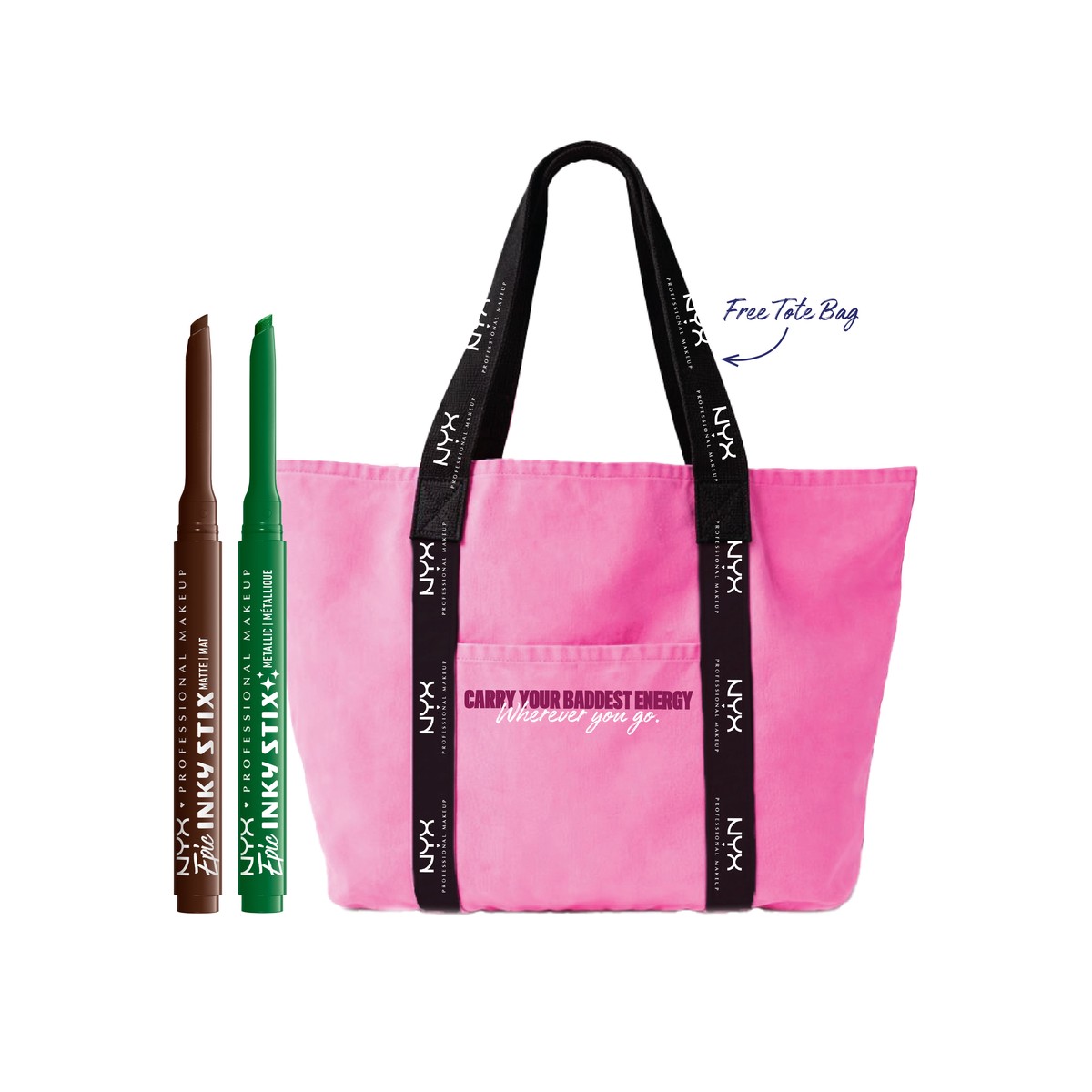 NYX Professional Makeup Epic Inky Stix Duo Bundle + Free Tote Bag
